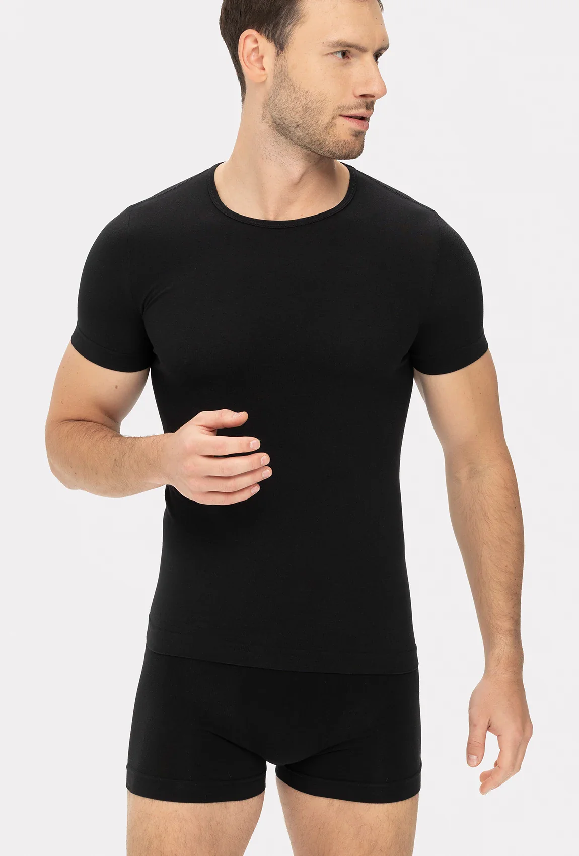 Bawełniana koszulka męska z krótkim rękawem Seamless Cotton - Image 3