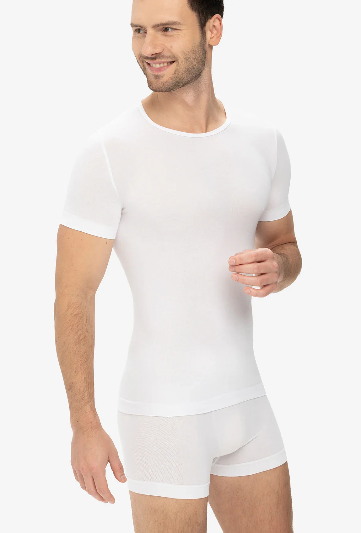 Bawełniana koszulka męska z krótkim rękawem Seamless Cotton - Image 3