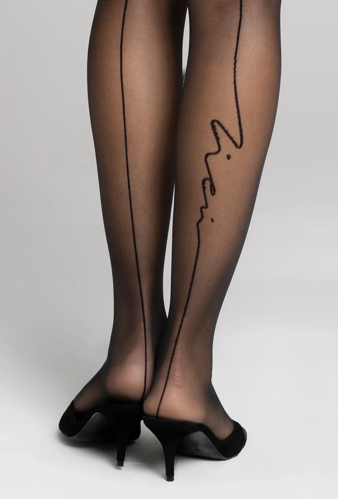 Czarne rajstopy Signature z kolekcji Zień x Gatta - Image 2