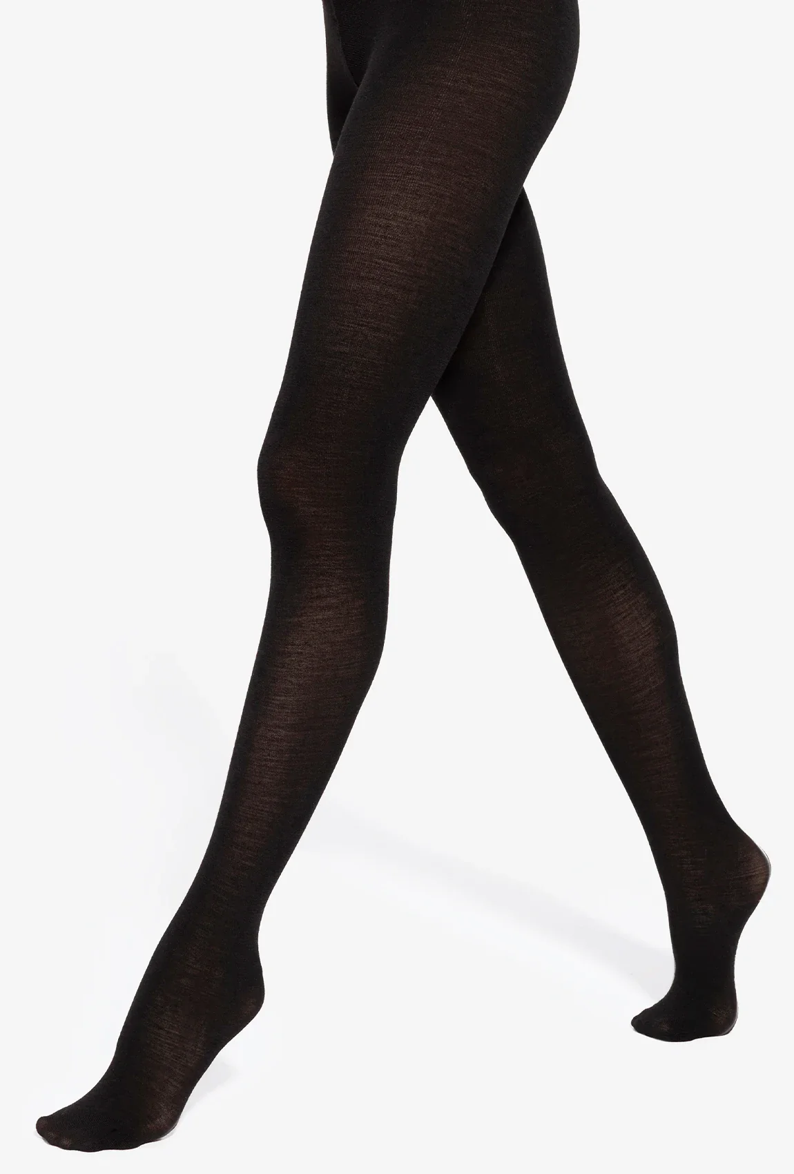 Czarne wełniane rajstopy Plus size - Image 2
