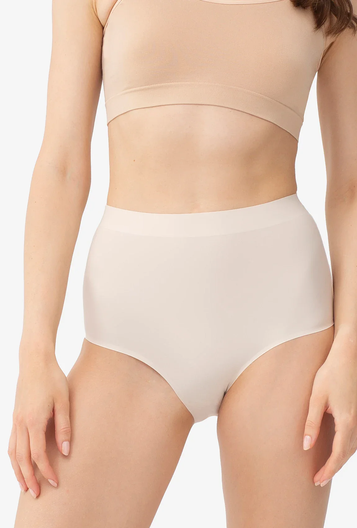 Majtki cięte laserowo z wysokim stanem Bikini Thalia Softi